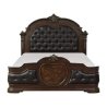 Luxury Classic Tufted Leather Wooden Bed Frame