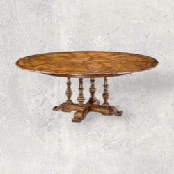 Art Mahogany Wood Table 1054 for Kitchen and Dining Room - Mulyoharjo Furniture Supplier