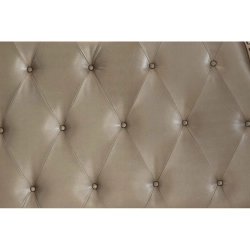 Ornate Traditional King Bed with Upholstered Headboard