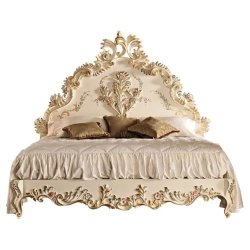 Luxury Hand Carved Classic Wooden King Size Bed