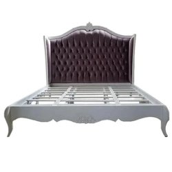 Classic Contemporary Bed Frame with Tufted Headboard