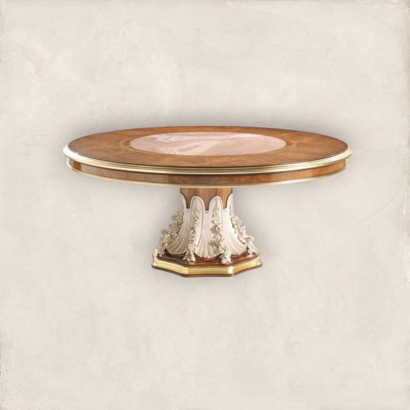 Art Mahogany Wood Table 1066 for Kitchen and Dining Room - Mulyoharjo Furniture Supplier Art Mahogany Wood Table 1066 for Kitchen and Dining Room - Mulyoharjo Furniture Supplier