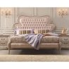 Luxury Cream Upholstered Tufted Classic Bed Frame