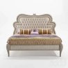 Luxury Cream Upholstered Tufted Classic Bed Frame