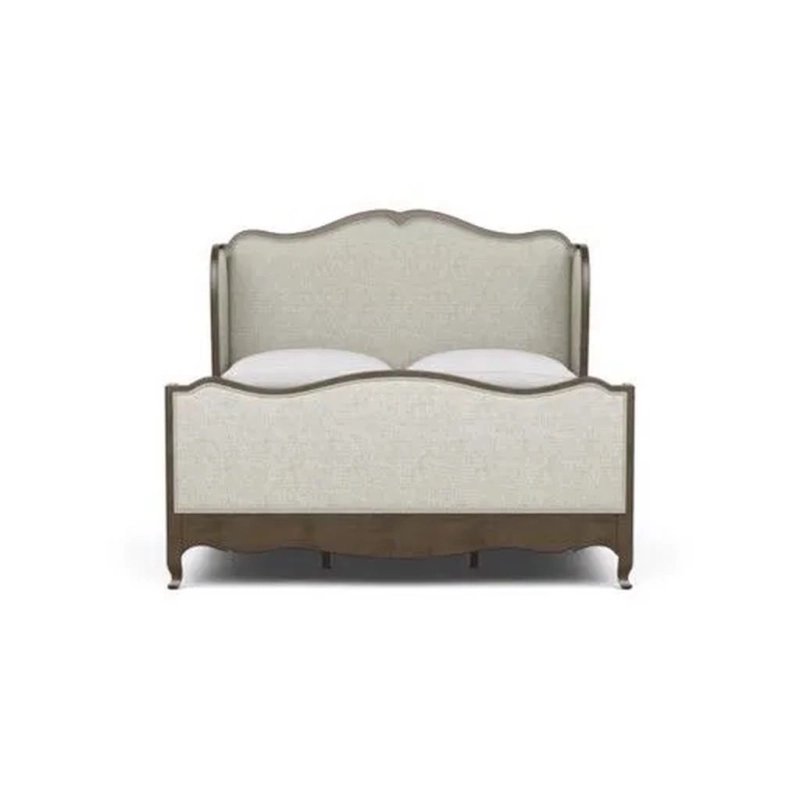 Elegant Classic Upholstered Wooden Bed Frame