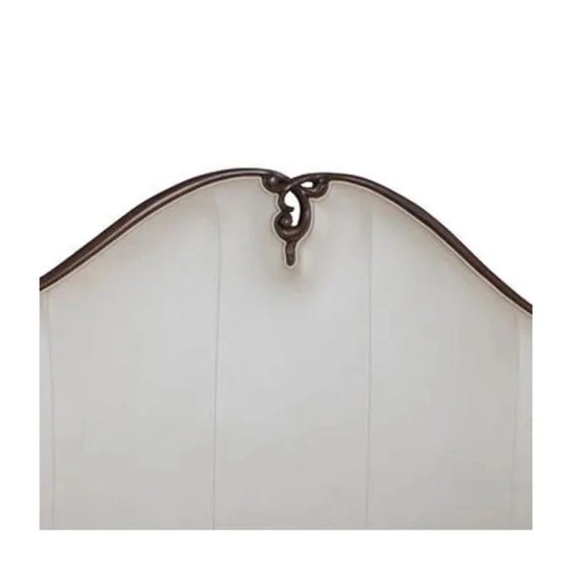 White Upholstered Classic Traditional Bed Frame