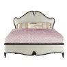 White Upholstered Classic Traditional Bed Frame