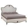White Upholstered Classic Traditional Bed Frame