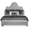 Elegant Upholstered Bed Frame with Sculpted Headboard