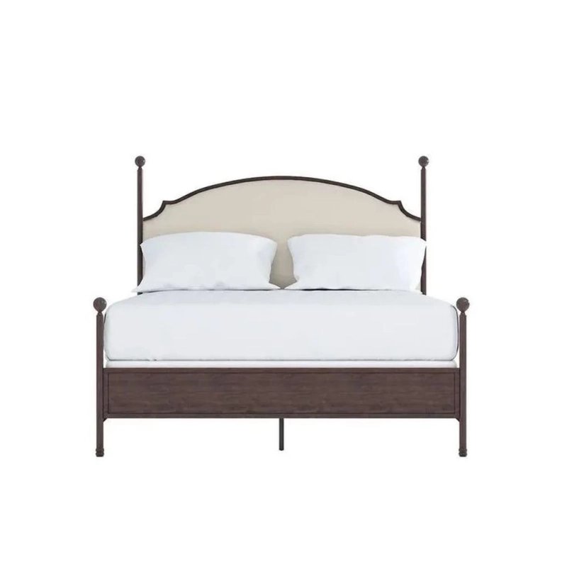 Classic Traditional Upholstered Headboard Queen Bed with Metal Frame Classic Traditional Upholstered Headboard Queen Bed with Metal Frame