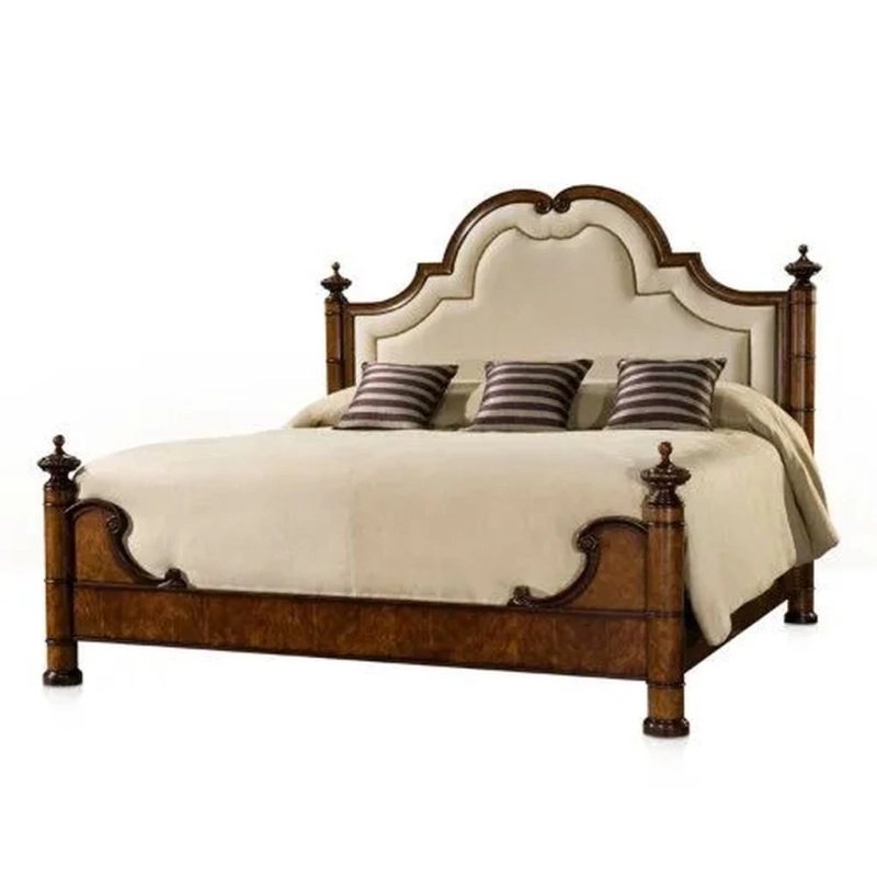 Elegant Classic Upholstered Wood Panel Bed Elegant Classic Upholstered Wood Panel Bed