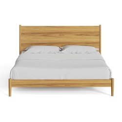 Minimalist Wooden Bed Frame with Headboard