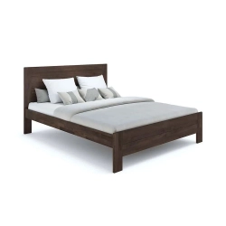 Modern Solid Wood Queen Size Bed Frame with Headboard