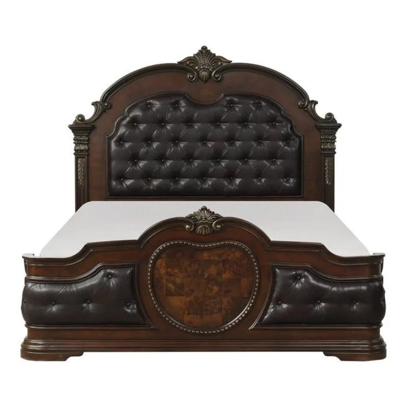Classic Ornate Tufted Upholstered Wooden Bed Frame Classic Ornate Tufted Upholstered Wooden Bed Frame
