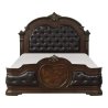 Classic Ornate Tufted Upholstered Wooden Bed Frame