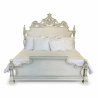Elegant Carved Wooden Bed Frame Classic Bedroom Furniture
