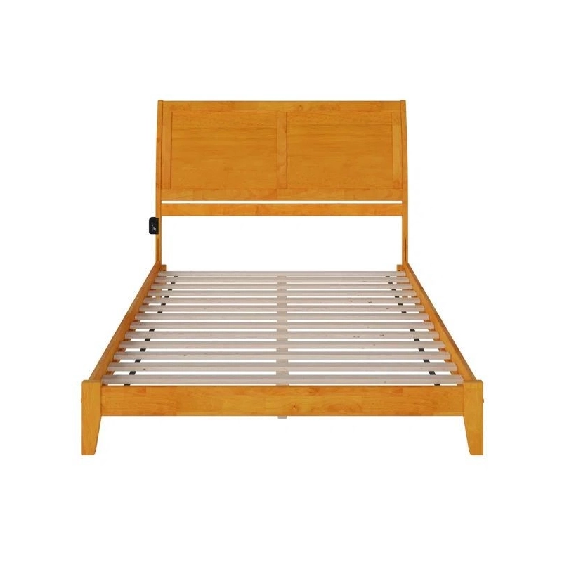 Solid Wood Minimalist Bed Frame with Headboard Solid Wood Minimalist Bed Frame with Headboard