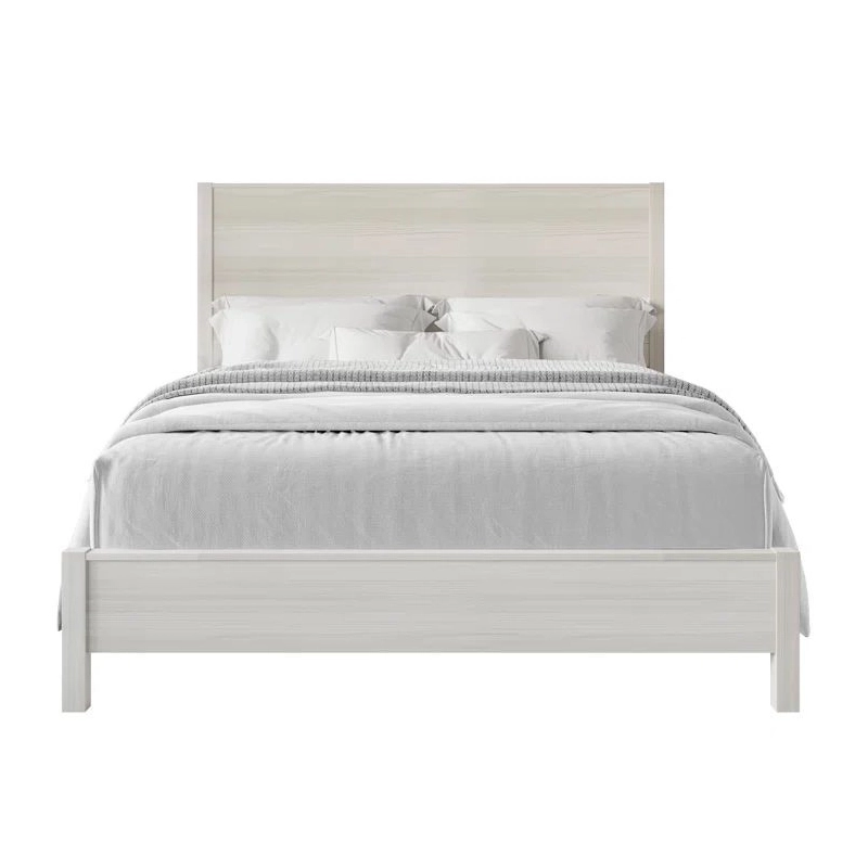 Modern Minimalist White Wash Wooden Bed Frame Modern Minimalist White Wash Wooden Bed Frame