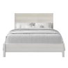Modern Minimalist White Wash Wooden Bed Frame