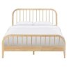 Natural Wood Spindle Bed Frame Minimalist Modern Design