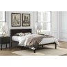 Dark Brown Wood Platform Bed Frame with Headboard