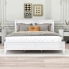 Stylish White Wooden Bed Frame Queen Size