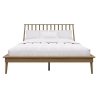 Minimalist Wooden Platform Bed Frame with Slat Headboard
