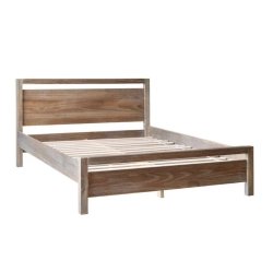 Minimalist Modern Wooden Bed Frame with Slatted Base