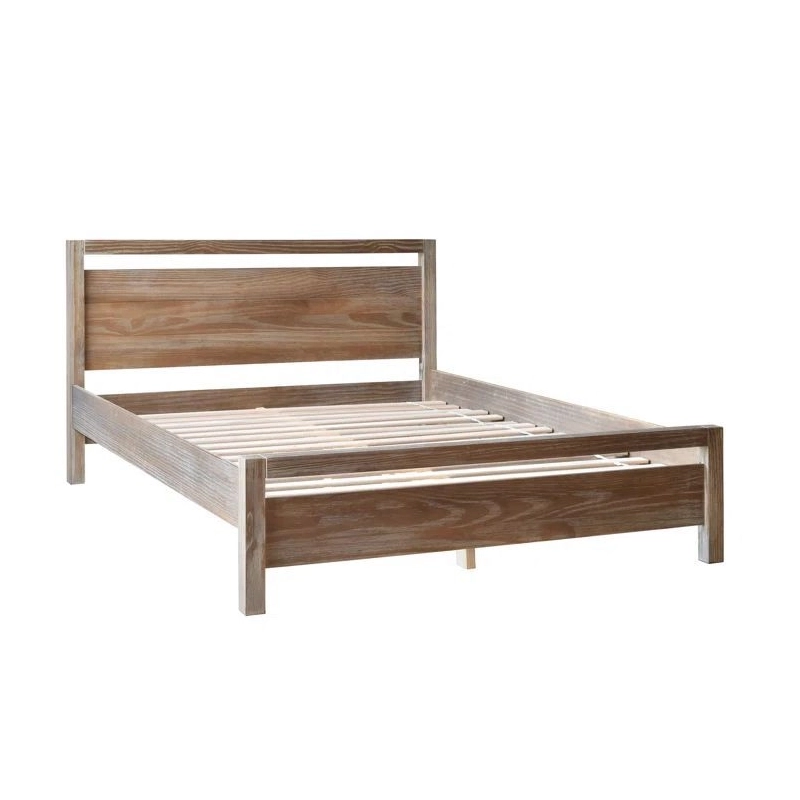 Minimalist Modern Wooden Bed Frame with Slatted Base