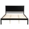 Minimalist Modern Black Wood Bed Frame Sturdy Support