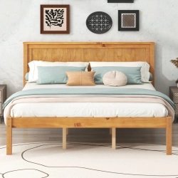 Minimalist Modern Solid Wood Platform Bed Frame