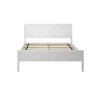 White Modern Minimalist Wood and Metal Bed Frame for Bedroom
