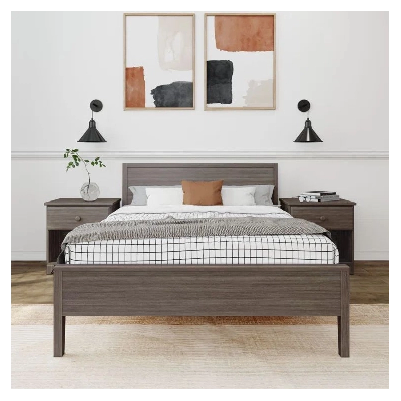 Minimalist Modern Wooden Bed Frame with Headboard Minimalist Modern Wooden Bed Frame with Headboard