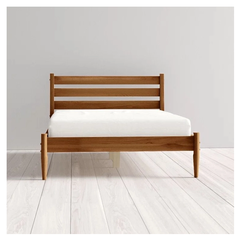 Solid Wood Bed Frame Minimalist Slat Headboard Quality Bedroom Furniture Solid Wood Bed Frame Minimalist Slat Headboard Quality Bedroom Furniture