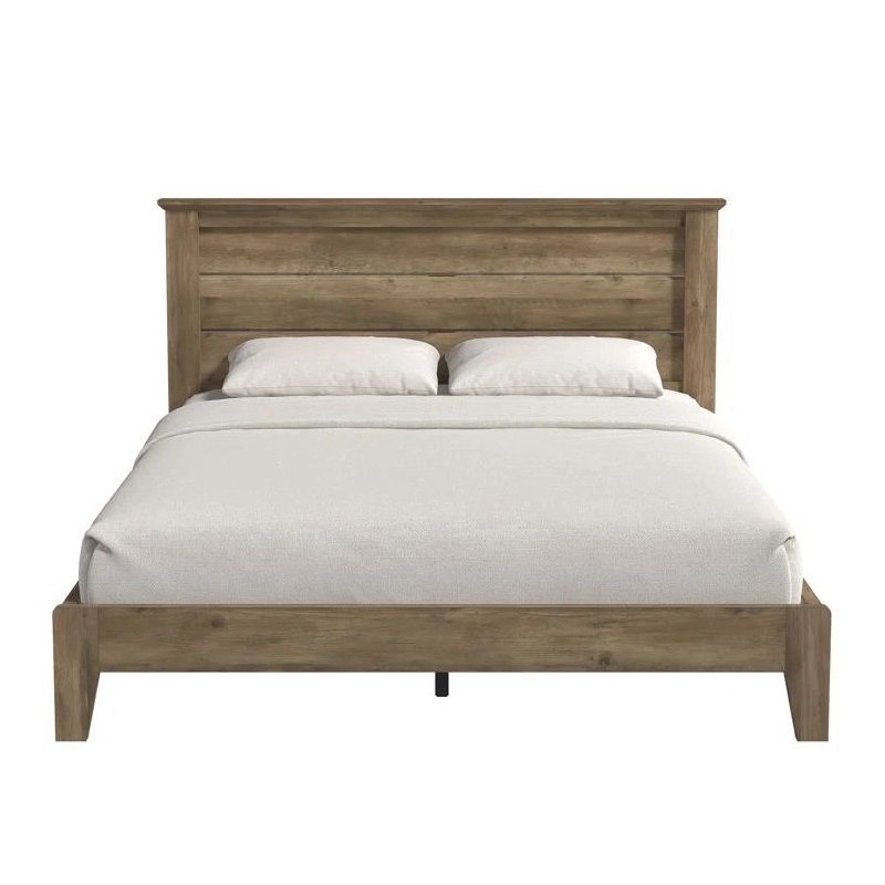 Solid Wooden Bed Frame with Headboard | Modern Rustic Style Solid Wooden Bed Frame with Headboard | Modern Rustic Style