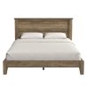 Solid Wooden Bed Frame with Headboard | Modern Rustic Style