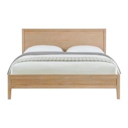 Modern Solid Wood Platform Bed Frame Natural Finish