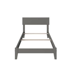 Minimalist Modern Wooden Twin Bed Frame Grey Finish