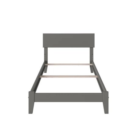Minimalist Modern Wooden Twin Bed Frame Grey Finish