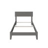 Minimalist Modern Wooden Twin Bed Frame Grey Finish