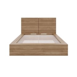 Modern Minimalist Wooden Bed Frame with Headboard