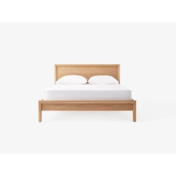 Minimalist Solid Wooden Bed Frame with Headboard
