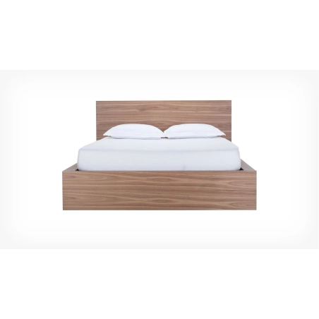 Modern Wooden Platform Bed Frame with Headboard