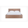 Modern Wooden Platform Bed Frame with Headboard