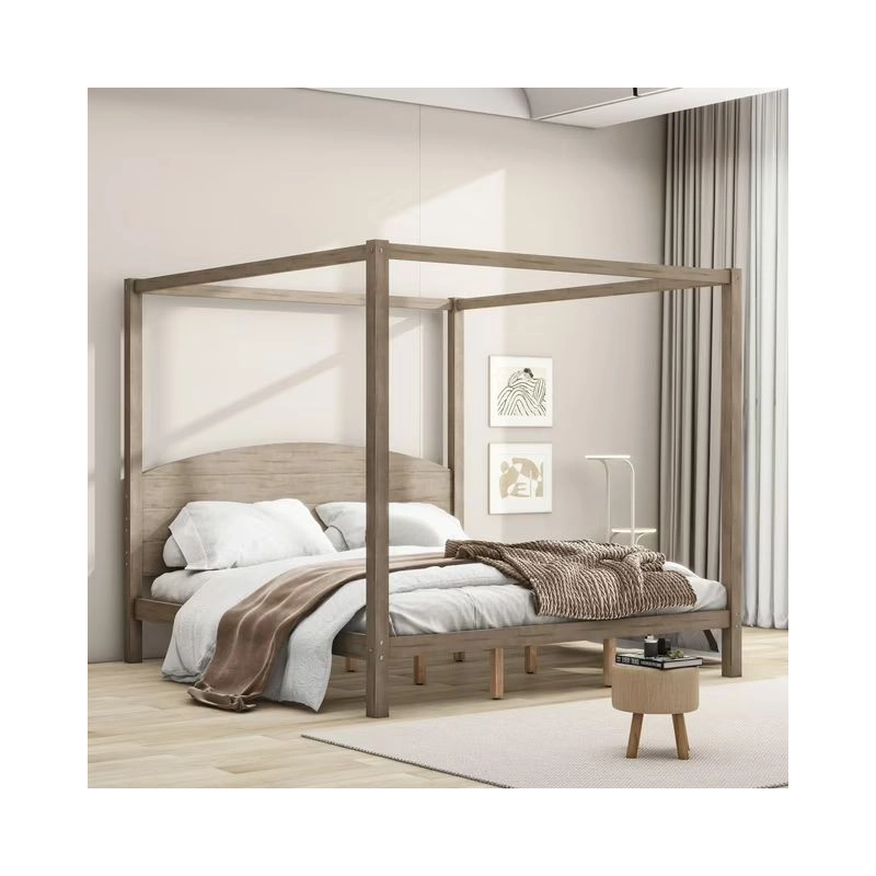 Solid Wood Canopy Four Poster Bed Frame Solid Wood Canopy Four Poster Bed Frame