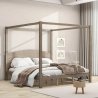 Solid Wood Canopy Four Poster Bed Frame