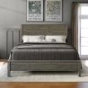 Modern Minimalist Wooden Bed Frame - Durable Grey Finish