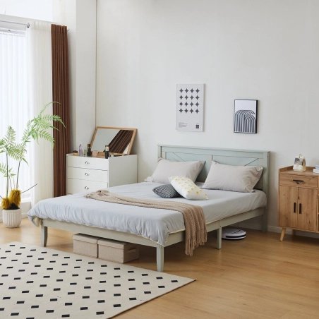 Modern Minimalist Wooden Bed Frame