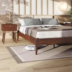 Minimalist Modern Solid Wood Bedroom Bed Frame