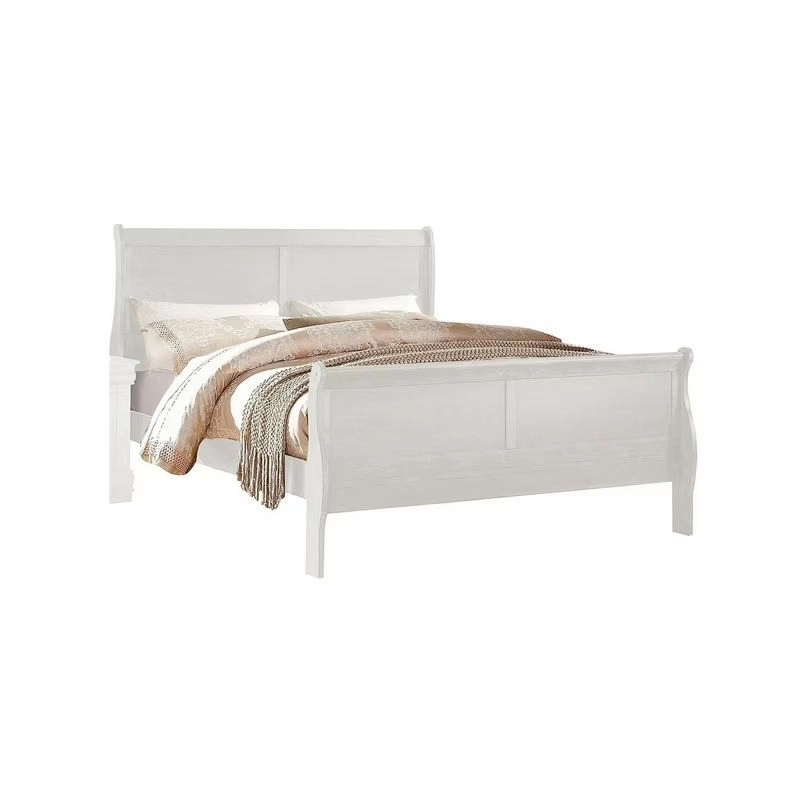 Classic White Wooden Sleigh Bed Frame Classic White Wooden Sleigh Bed Frame